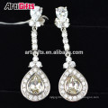 Hanging earring design white gold plated jewelry earrings